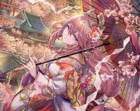 обоя аниме, genshin impact, девушка