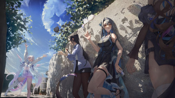 обоя аниме, virtual youtuber, девушки