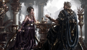 обоя фэнтези, люди, wlop