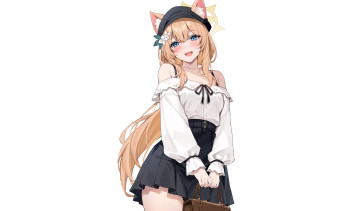 обоя аниме, blue archive, девушка