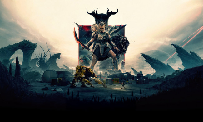 Обои картинки фото кино фильмы, predator,  badlands, badlands, хищник, пустоши