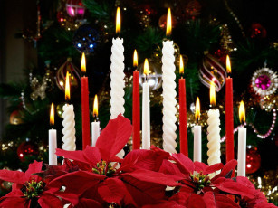 Картинка праздничные новогодние свечи