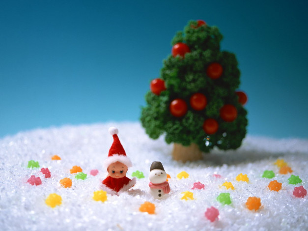 Обои картинки фото праздничные, Ёлки