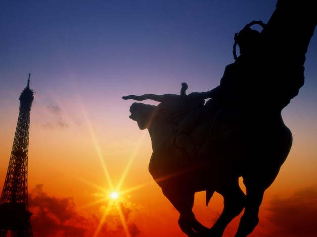 Обои картинки фото towards, the, eiffel, tower, paris, france, города, париж, франция