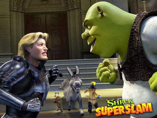 Обои картинки фото видео, игры, shrek, superslam