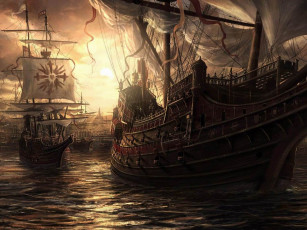 Картинка корабли рисованные