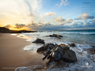 Картинка календари природа побережье закат камни море