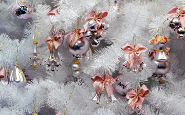 Картинка праздничные Ёлки колокольчики елка бантики шарики