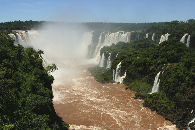 Обои картинки фото iguazu, falls, природа, водопады, потоки, воды