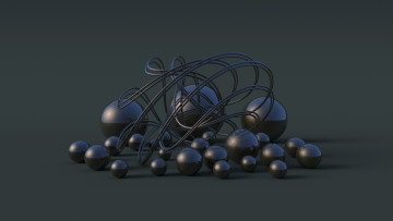 Картинка 3д графика шары узор фон