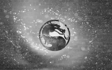 Картинка mortal kombat 3д графика textures текстуры стена лого дракон