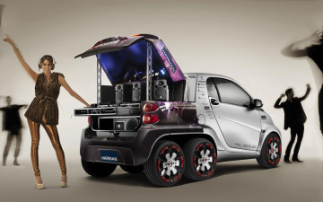 Картинка the mobile club car автомобили авто девушками автомобиль наушники установка музыка танцы