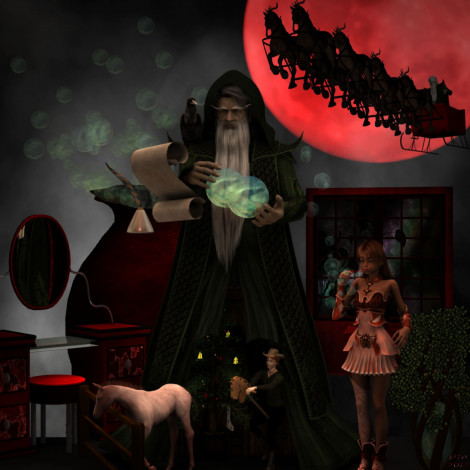 Обои картинки фото 3д, графика, fantasy, фантазия, the, christmas, mage