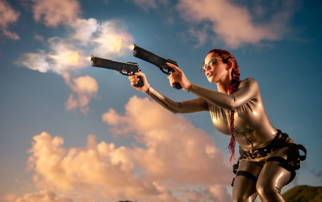 Обои картинки фото Bianca Beauchamp, lara, croft, девушки