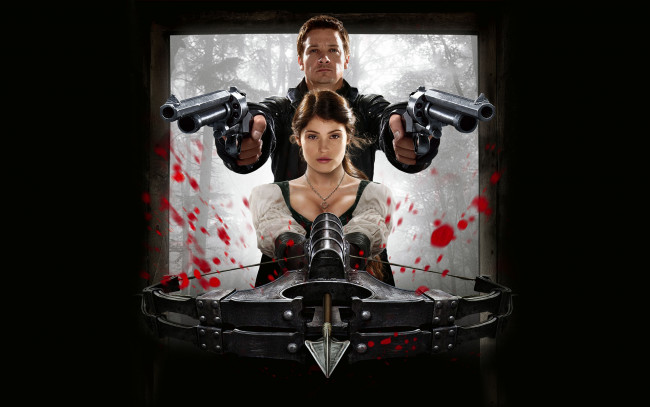 Обои картинки фото охотники, на, ведьм, кино, фильмы, hansel, and, gretel, witch, hunters, джереми, реннер, джемма, артертон