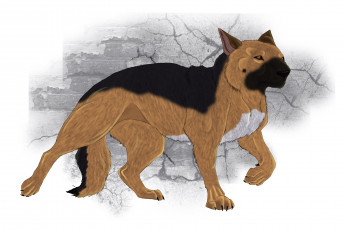 Картинка рисованные животные +собаки собака