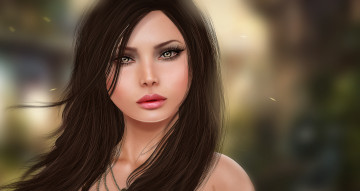 Картинка 3д+графика portraits+ портрет брюнетка