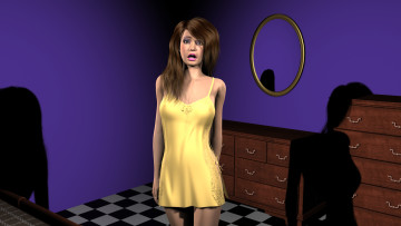 Картинка 3д+графика people+ люди девушка взгляд