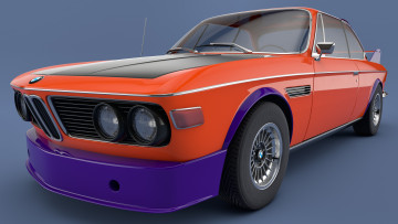 Картинка автомобили 3д 1973 bmw csi 3-0