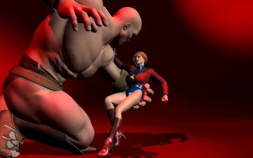 Картинка 3д+графика fantasy+ фантазия девушка великан