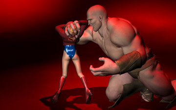 Картинка 3д+графика fantasy+ фантазия девушка великан