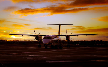 Картинка авиация авиационный+пейзаж креатив закат