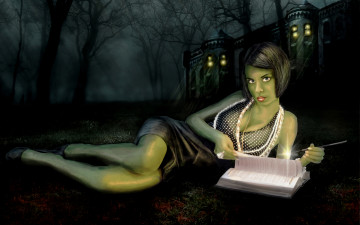 Картинка фэнтези маги +волшебники +чародеи волшебная палочка книга