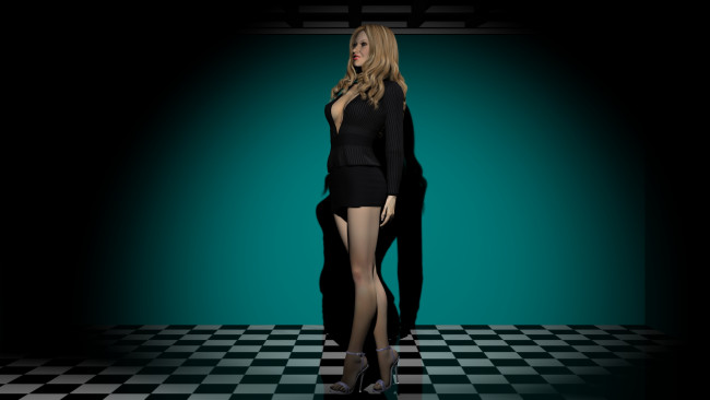 Обои картинки фото 3д графика, people , люди, девушка, взгляд