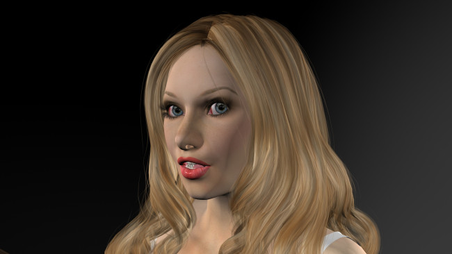 Обои картинки фото 3д графика, portraits , портрет, взгляд, девушка