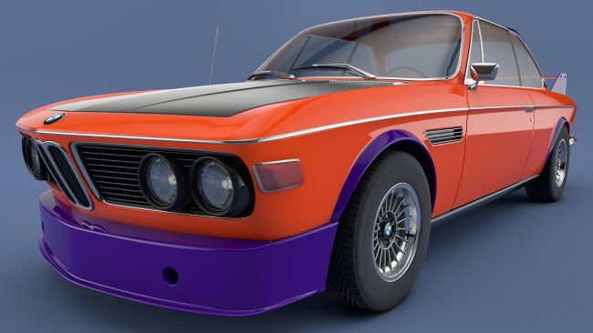 Обои картинки фото автомобили, 3д, 1973, bmw, csi, 3-0