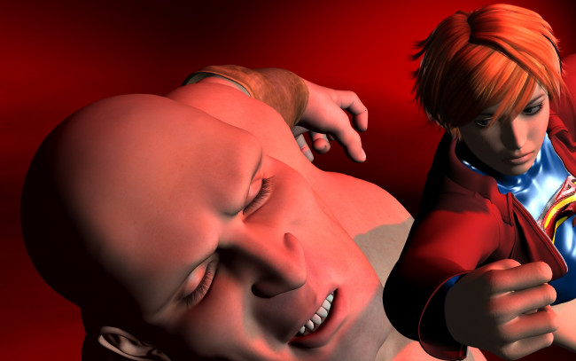 Обои картинки фото 3д графика, fantasy , фантазия, девушка, великан