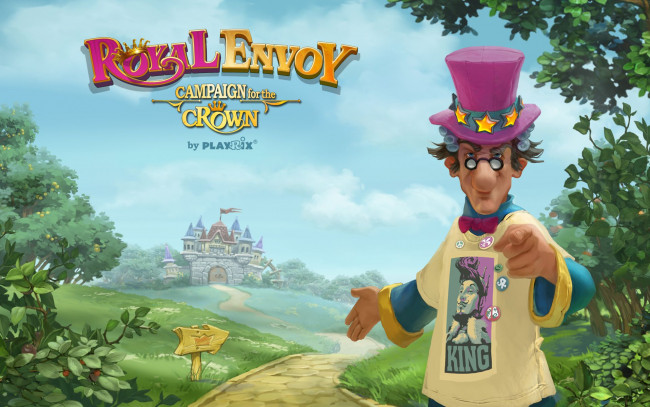 Обои картинки фото именем короля 3,  кампания за корону, видео игры, - royal envoy 3,  campaign for the crown, дорога, замок