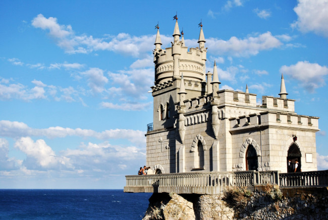 Обои картинки фото города, ласточкино гнездо , украина, замок, крым