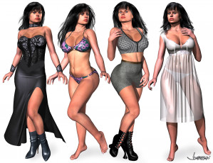 Картинка 3д+графика люди+ people фон взгляд девушки