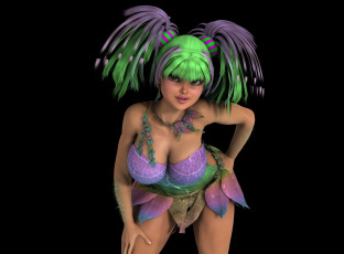 Картинка 3д+графика существа+ creatures фон взгляд девушка