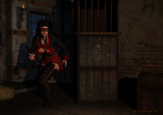 Картинка 3д+графика фантазия+ fantasy оружие фон взгляд девушка