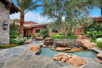 Картинка города -+здания +дома особняк california mirage rancho ландшафт