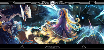 Картинка аниме pixiv+fantasia девушки арт todee fantasia pixiv драконы книга магия