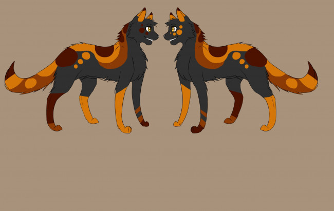 Обои картинки фото рисованное, животные,  сказочные,  мифические, фон, собаки