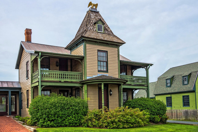 Обои картинки фото города, - здания,  дома, ландшафт, особняк, дом, сша, кусты