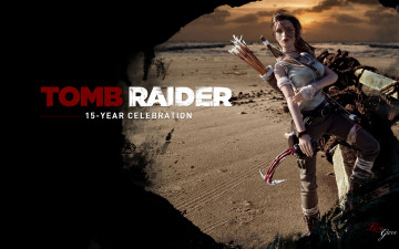 Картинка видео+игры tomb+raider+ other фон ледоруб стрелы лук девушка взгляд