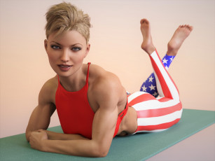 Картинка 3д+графика спорт+ sport фон взгляд девушка