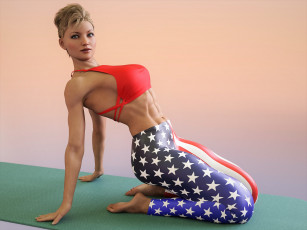 Картинка 3д+графика спорт+ sport фон взгляд девушка