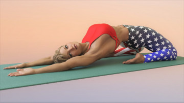 Картинка 3д+графика спорт+ sport фон девушка взгляд