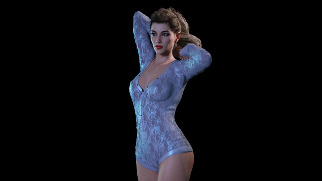 Обои картинки фото 3д графика, люди , people, взгляд, фон, девушка