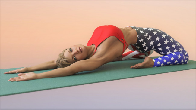 Обои картинки фото 3д графика, спорт , sport, фон, девушка, взгляд