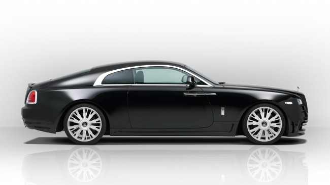 Обои картинки фото spofec rolls-royce wraith 2014, автомобили, rolls-royce, 2014, чёрный, wraith, spofec