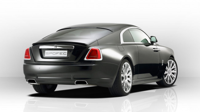Обои картинки фото spofec rolls-royce wraith 2014, автомобили, rolls-royce, чёрный, 2014, wraith, spofec