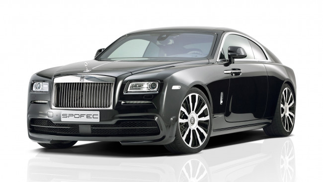 Обои картинки фото spofec rolls-royce wraith 2014, автомобили, rolls-royce, чёрный, 2014, spofec, wraith