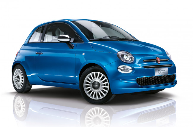 Обои картинки фото fiat 500 mirror 2017, автомобили, fiat, 500, mirror, 2017, blue